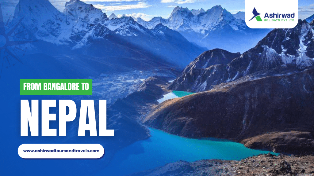 Scenic view of mountains and lakes in Nepal